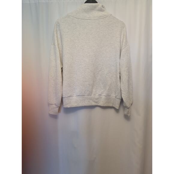 VARLEY 'Hawley' Half Zip Sweatshirt Medium 72% Viscose IVORY nwot MSRP $138 - Picture 3 of 11